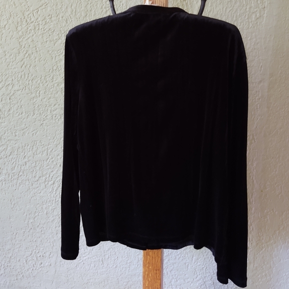 Stretch velveteen top - Picture 2 of 4